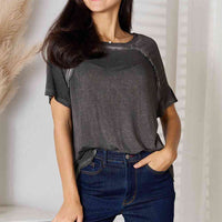Zenana Full Size Round Neck Raglan Sleeve T-Shirt