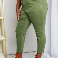Judy Blue Full Size Drawstring Waist Pocket Jeans