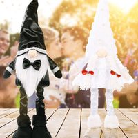 Wedding Bow Detail Pom-Pom Telescopic Leg Gnome