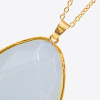 Contrast Teardrop Crystal Pendant