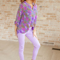 Magic Ankle Crop Skinny Pants in Lavender