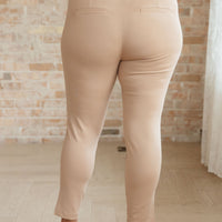 Magic Ankle Crop Skinny Pants in Khaki