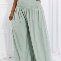 HEYSON Full Size Beautiful You Smocked Palazzo Pants