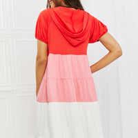 Culture Code My Only Wish Full Size Color Blocked Hooded Dress