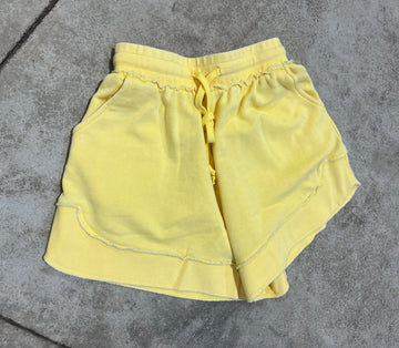 IN STOCK French Terry Stevie Shorts - Lemon Drop