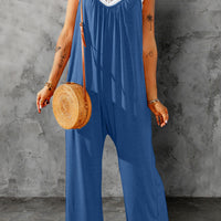 Full Size Spaghetti Strap Wide Leg Jumpsuit