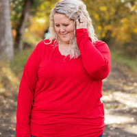 IN STOCK Leah Long Sleeve Top - Red