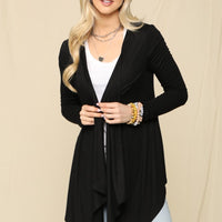 Celeste Full Size Open Front Knit Cardigan