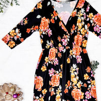 IN STOCK Taylor Dress - Black Floral Mix FINAL SALE