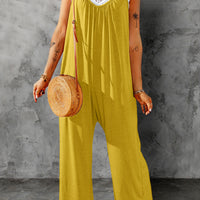 Full Size Spaghetti Strap Wide Leg Jumpsuit