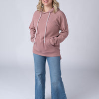IN STOCK Kacey Ribbed Hoodie - Rose