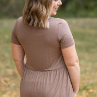 IN STOCK Sarah Ruffle Short Sleeve - Mocha | Women's Top FINAL SALE