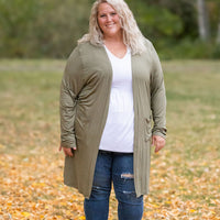 IN STOCK Classic Cardigan - Olive FINAL SALE