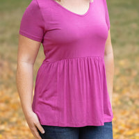 IN STOCK Sarah Ruffle Short Sleeve - Orchid | Women's Top