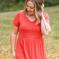 IN STOCK Sarah Ruffle Short Sleeve - Deep Coral | Women's Top