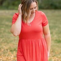 IN STOCK Sarah Ruffle Short Sleeve - Deep Coral | Women's Top