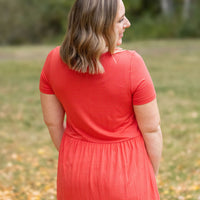 IN STOCK Sarah Ruffle Short Sleeve - Deep Coral | Women's Top