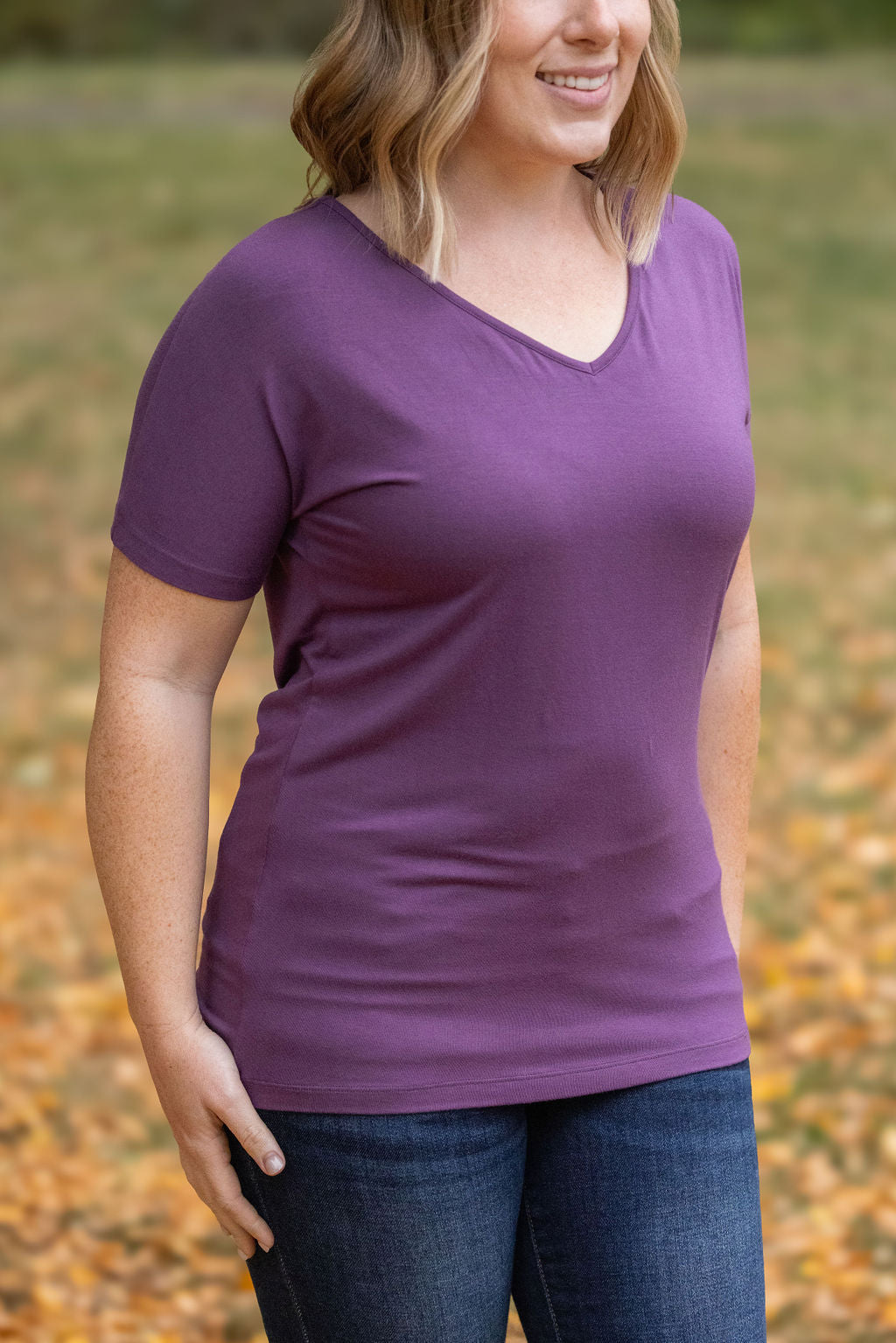 IN STOCK Chloe Cozy Tee - Purple | Women&