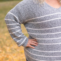 IN STOCK Cozy Striped Sweater - Black