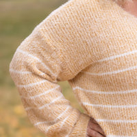 IN STOCK Cozy Striped Sweater - Mustard FINAL SALE