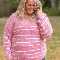 IN STOCK Cozy Striped Sweater - Red