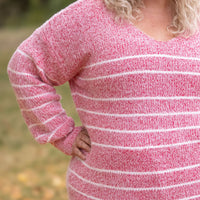 IN STOCK Cozy Striped Sweater - Red