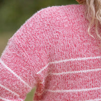 IN STOCK Cozy Striped Sweater - Red