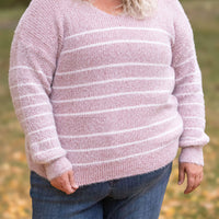 IN STOCK Cozy Striped Sweater - Mauve