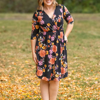 IN STOCK Taylor Dress - Black Floral Mix FINAL SALE