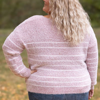 IN STOCK Cozy Striped Sweater - Mauve