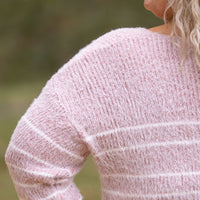 IN STOCK Cozy Striped Sweater - Mauve