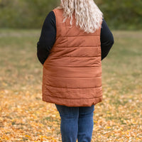 IN STOCK Harlow Long Vest - Cinnamon