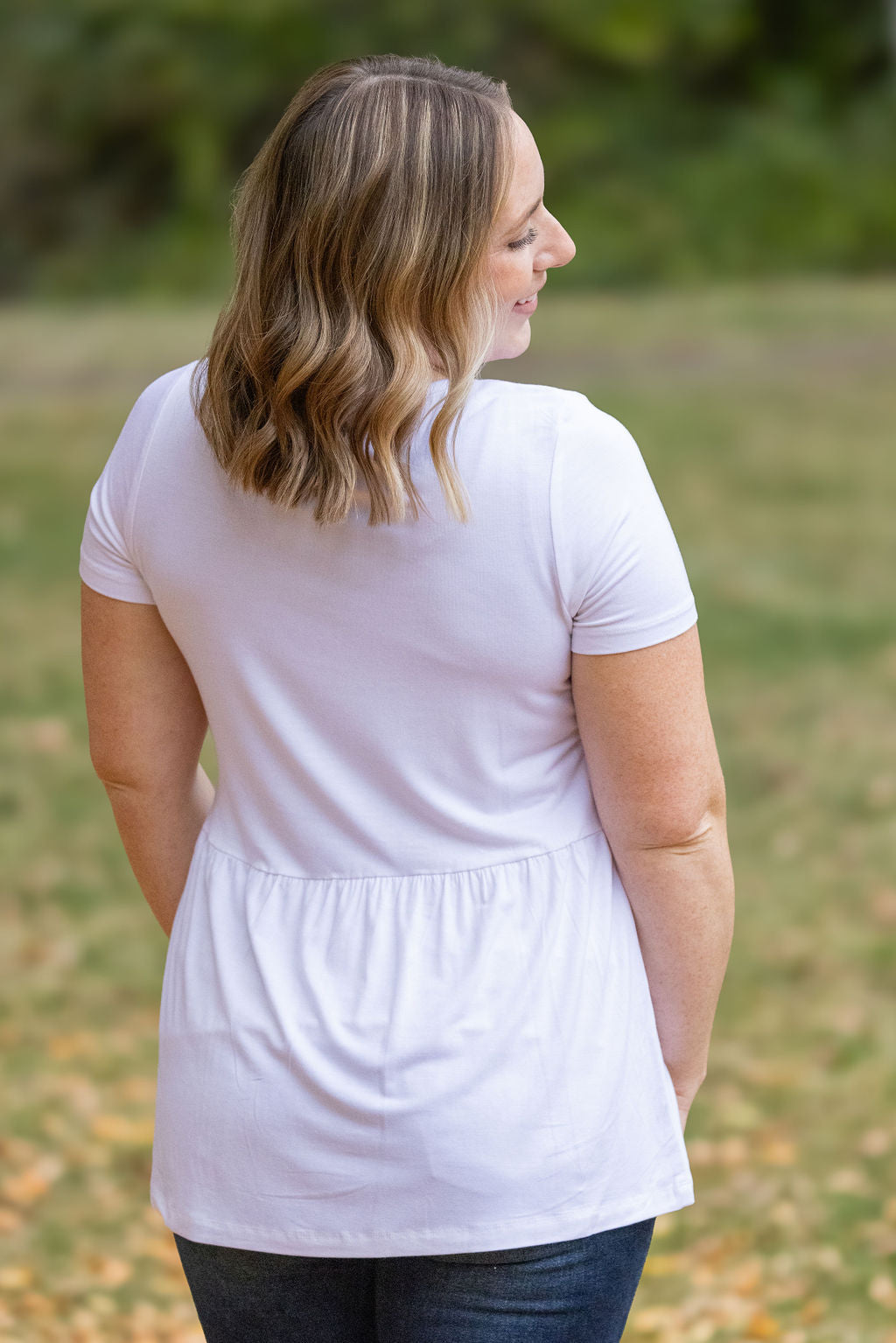 IN STOCK Sarah Ruffle Short Sleeve - White | Women&