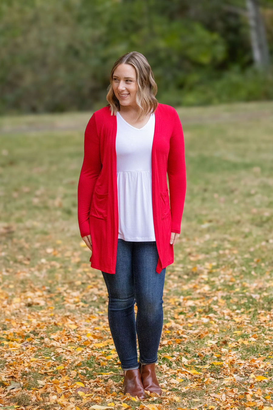 IN STOCK Classic Cardigan - Red