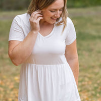 IN STOCK Sarah Ruffle Short Sleeve - Ivory | Women's Top