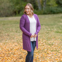 IN STOCK Classic Cardigan - Purple FINAL SALE