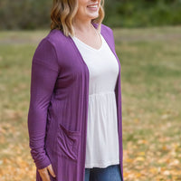 IN STOCK Classic Cardigan - Purple FINAL SALE