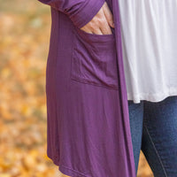 IN STOCK Classic Cardigan - Purple FINAL SALE