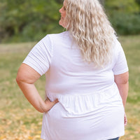 IN STOCK Sarah Ruffle Short Sleeve - White | Women's Top