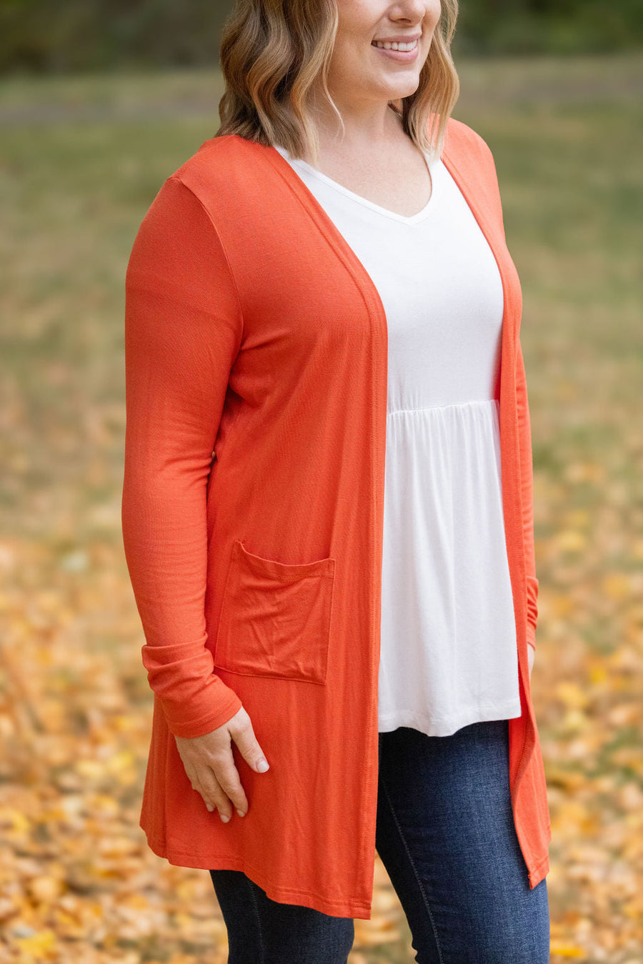 IN STOCK Classic Cardigan - Pumpkin FINAL SALE