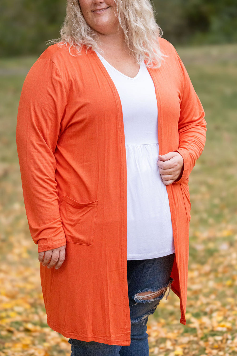 IN STOCK Classic Cardigan - Pumpkin FINAL SALE