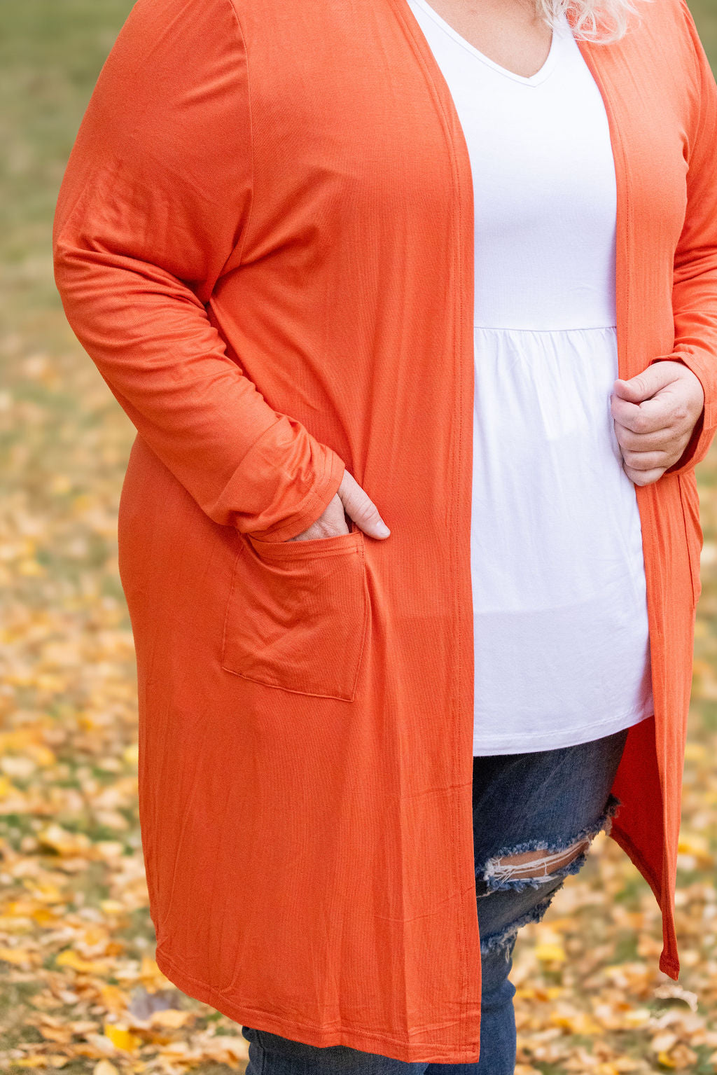 IN STOCK Classic Cardigan - Pumpkin FINAL SALE