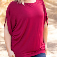 IN STOCK Darcy Dolman Top - Burgundy | Women's Flowy Top FINAL SALE