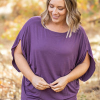 IN STOCK Darcy Dolman - Dark Purple | Women's Flowy Top FINAL SALE