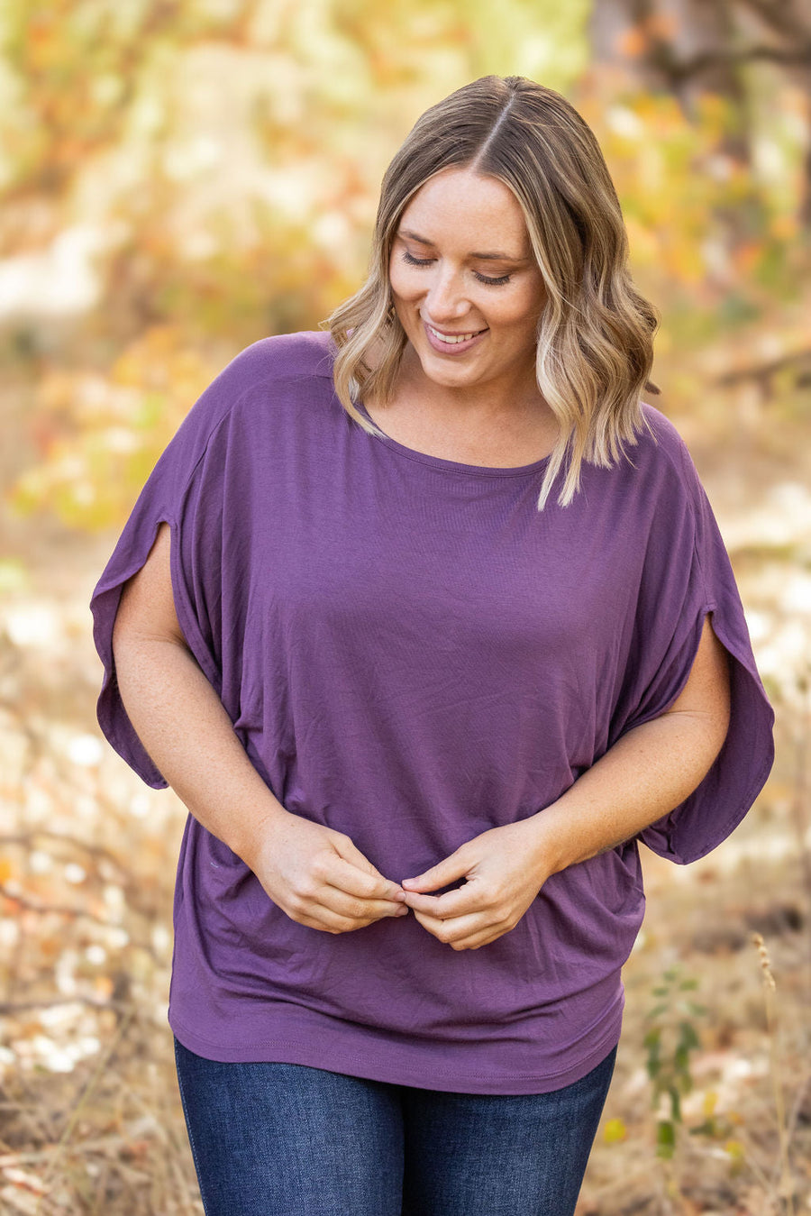 IN STOCK Darcy Dolman - Dark Purple | Women's Flowy Top FINAL SALE