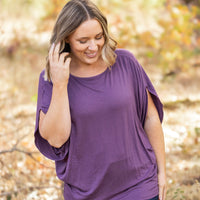 IN STOCK Darcy Dolman - Dark Purple | Women's Flowy Top FINAL SALE