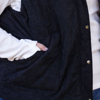 IN STOCK Corduroy Vest - Black FINAL SALE