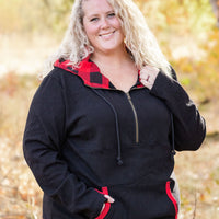 IN STOCK Avery Accent HalfZip Hoodie - Buffalo Plaid