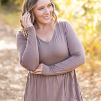 IN STOCK Long Sleeve Sarah Ruffle - Mocha | Women's Top FINAL SALE