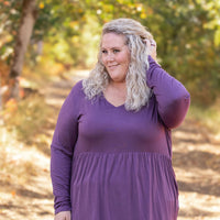 IN STOCK Long Sleeve Sarah Ruffle - Purple FINAL SALE